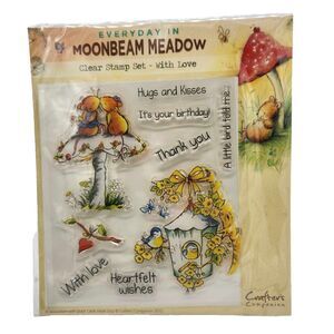 Crafter's Companion Every Day in Moonbeam Meadow With Love Cling Stamp Set UK